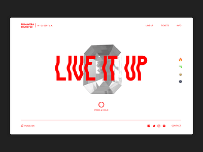 Primavera Sound L.A 2020 — home💥 animation design festival music typography ui ux web
