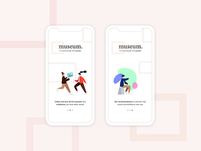 Museum app — connecting art & people 🖼 app art design illustration museum people ui ux vector