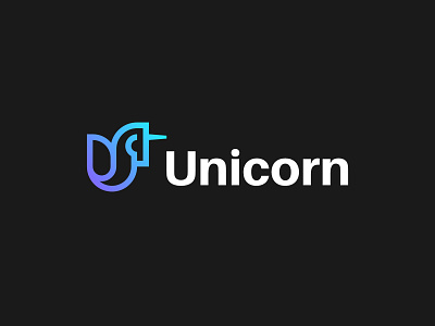 Unicorn animal branding fantasy horse icon logo minimalist modern mythical symbol