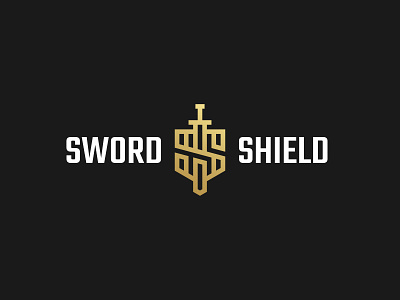 Sword & Shield branding design icon knight logo medieval minimalist modern simple symbol