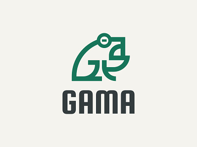 GAMA animal brand branding frog icon logo modern simple symbol toad