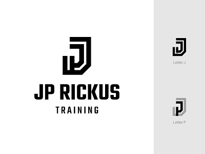 JP Rickus Training alphabet basketball branding icon identity lettermark logo minimalist modern monogram sport symbol