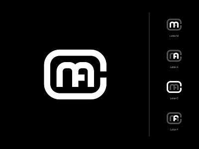 MACF alphabet branding icon identity lettermark logo minimalist modern monogram symbol