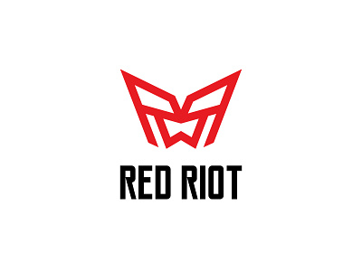 Red Riot branding icon identity logo minimalist modern monogram simple symbol