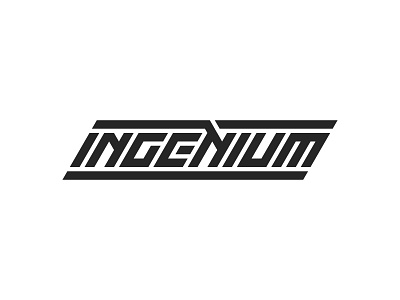 Ingenium alphabet branding identity line logo logotype minimalist modern simple symbol wordmark