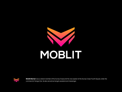 MOBLIT branding gradient lettermark logo m minimalist modern monogram symbol ui