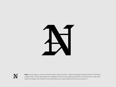 N design gothic icon lettermark logo logotype minimalist modern monogram symbol typography wordmark