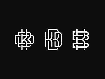 KBD Monograms black branding clothing design identity logo minimalist monogram simple symbol