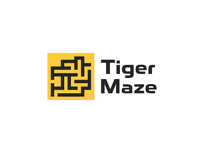 Tiger Maze branding icon identity logo maze modern tiger