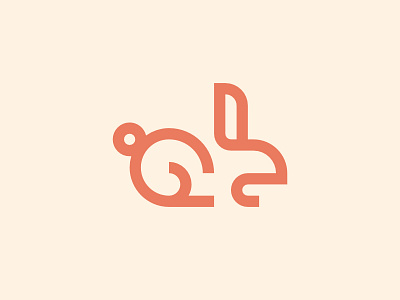 Rabbit animal fun icon logo modern symbol