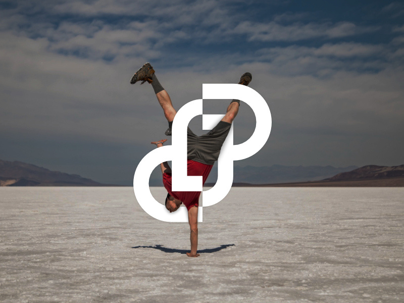 J + P Ambigram Logo identity branding icon symbol minimalist modern ambigram alphabet logo