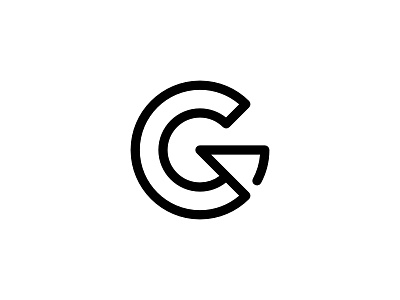 GC alphabet brand branding icon identity lettermark line logo minimalist modern monogram simple symbol