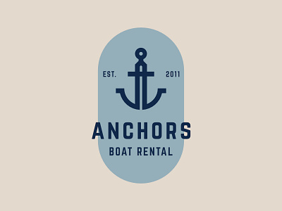 Anchors Boat Rental alphabet anchor brand branding icon identity line logo modern simple symbol