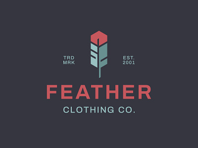 Feather Clothing Co. brand branding clothing clothing brand feather icon identity line logo minimalist modern symbol