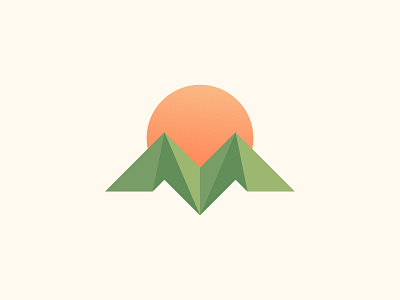 Mountain branding forest green logo minimalist modern symbol valley