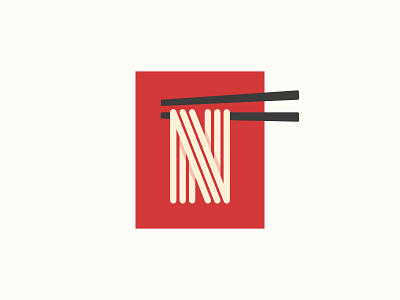 Noodle branding food illustration logo minimalist modern restaurant simple symbol