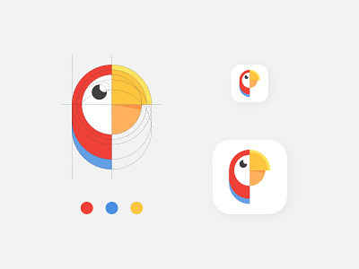 Parrot alphabet animal bird brand branding design icon logo minimalist modern symbol