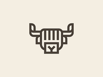 Yak alphabet animal branding cow icon logo minimalist modern symbol