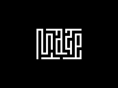 Maze design labyrinth line logo logotype modern puzzle typography wordmark