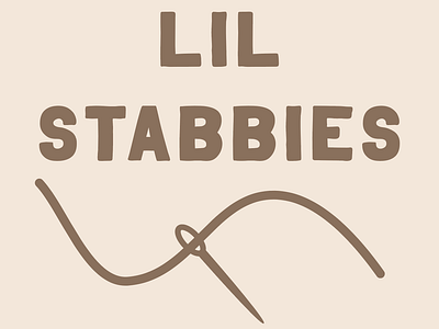 Lil Stabbies brand brand identity branding crossstitch design identity logo mark needle stitch typography vector visual identity