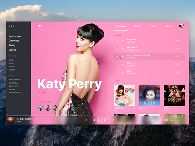 TIDAL • Concept, player, artist page.