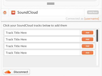 Adminpanel2 audio clean facebook green interface music orange ui ux