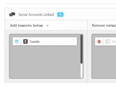 SD3 Dashboard UI Sneak Peak buttons clean interface networks social ui ux widget