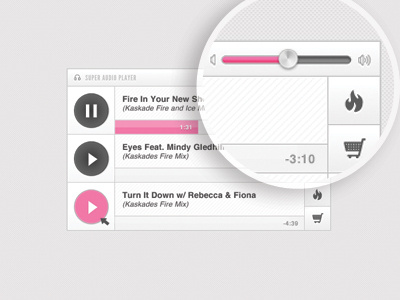 Super Audio Player 4 audio clean facebook icons interface player ui ux