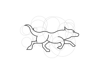 Wolf Logo adobe animal design grid illustration line logo simple vector wolf