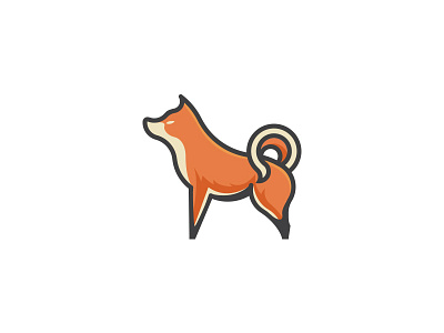 Shiba Inu design flat illustration inu logo shiba vector