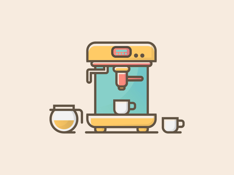 Download Coffee Machine by heriimanudin on Dribbble