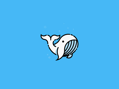 Whale art design graphic icon illustration line logo vector whale
