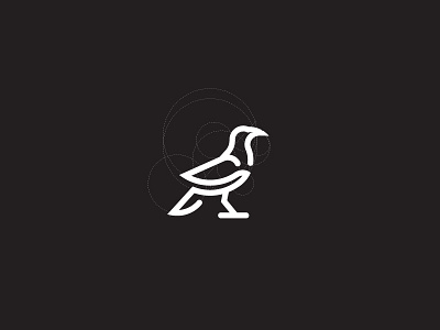 Raven branding design graphic grid illustration logo raven vector