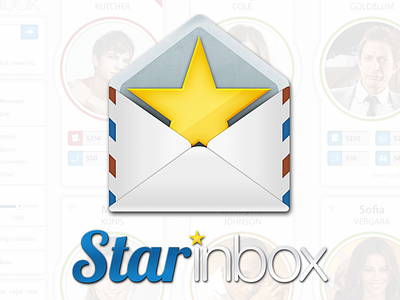 StarInbox brand celebrities contact envelope inbox logo star starinbox