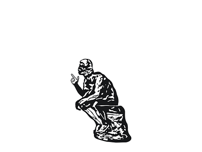 The Thinker for sale graphic design illustration logo logo inspiration sculpture statue statute the thinker thinker