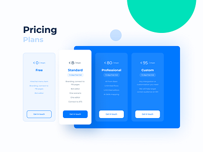 Pricing Plans design flat graphicdesign typography ui ux vector web webdesign website