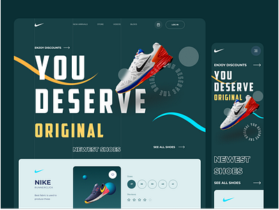 NIKE | You Deserve Original app branding design flat minimal ui ux vector webdesign website