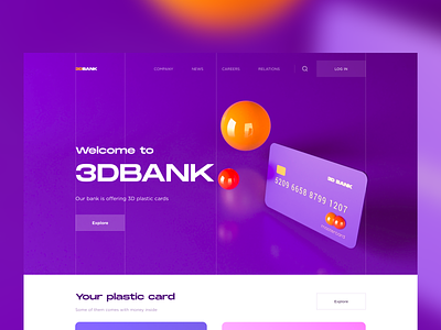 3DBANK 3d 3d art typography ui ux web webdesign
