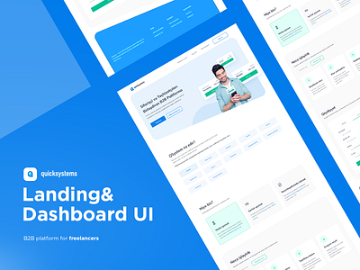 Landing & Dashboard UI design flat icon illustration ui ux vector web webdesign website