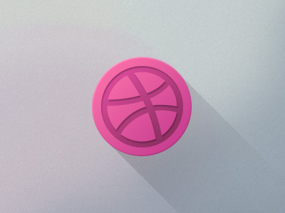 Game Time badge dribbble icon pink shadow