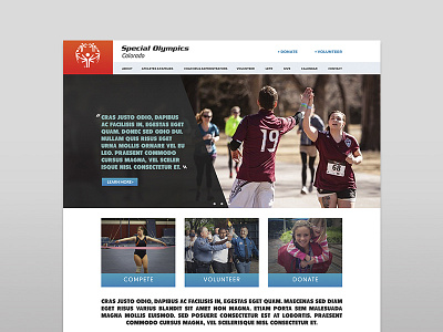 Special Olympics homepage colorado denver responsive web web design zenman