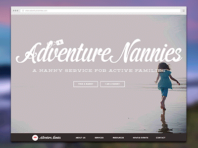 Adventure Nannies Launch colorado denver gif responsive web web design zenman
