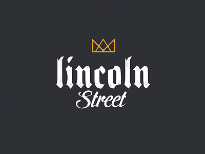 Lincoln St. branding grunge hip hop icon lincoln logo typography