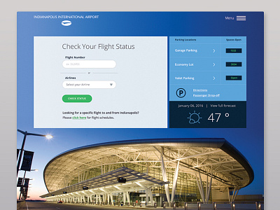 Indianapolis Airport daily ui denver design grid indy layout microsite ui ux web webdesign