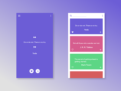 Quote App Concept app flat flat design quote