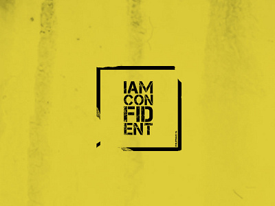 Graphic Design: Confident belfast confident design i am confident project screen square yellow