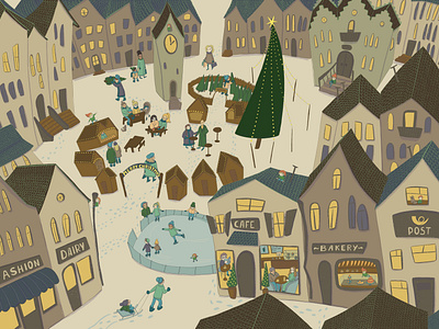 Can you find all 7 dwarfs hiding around this Christmas market?