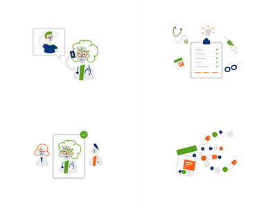 Health illustrations design drawing health icon set icons ilustrations insurance ui