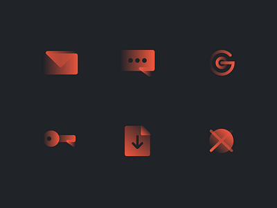 Flib gradient icon set