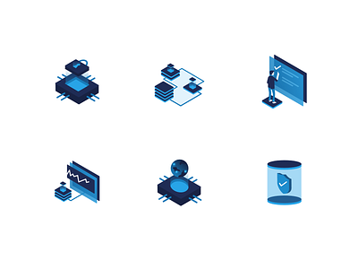 Bitpolis isometric Illustration